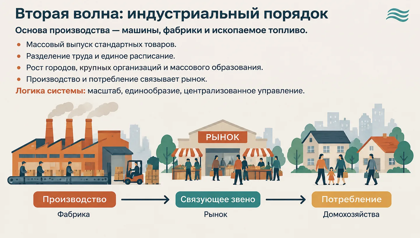 Вторая волна: индустриальный порядок