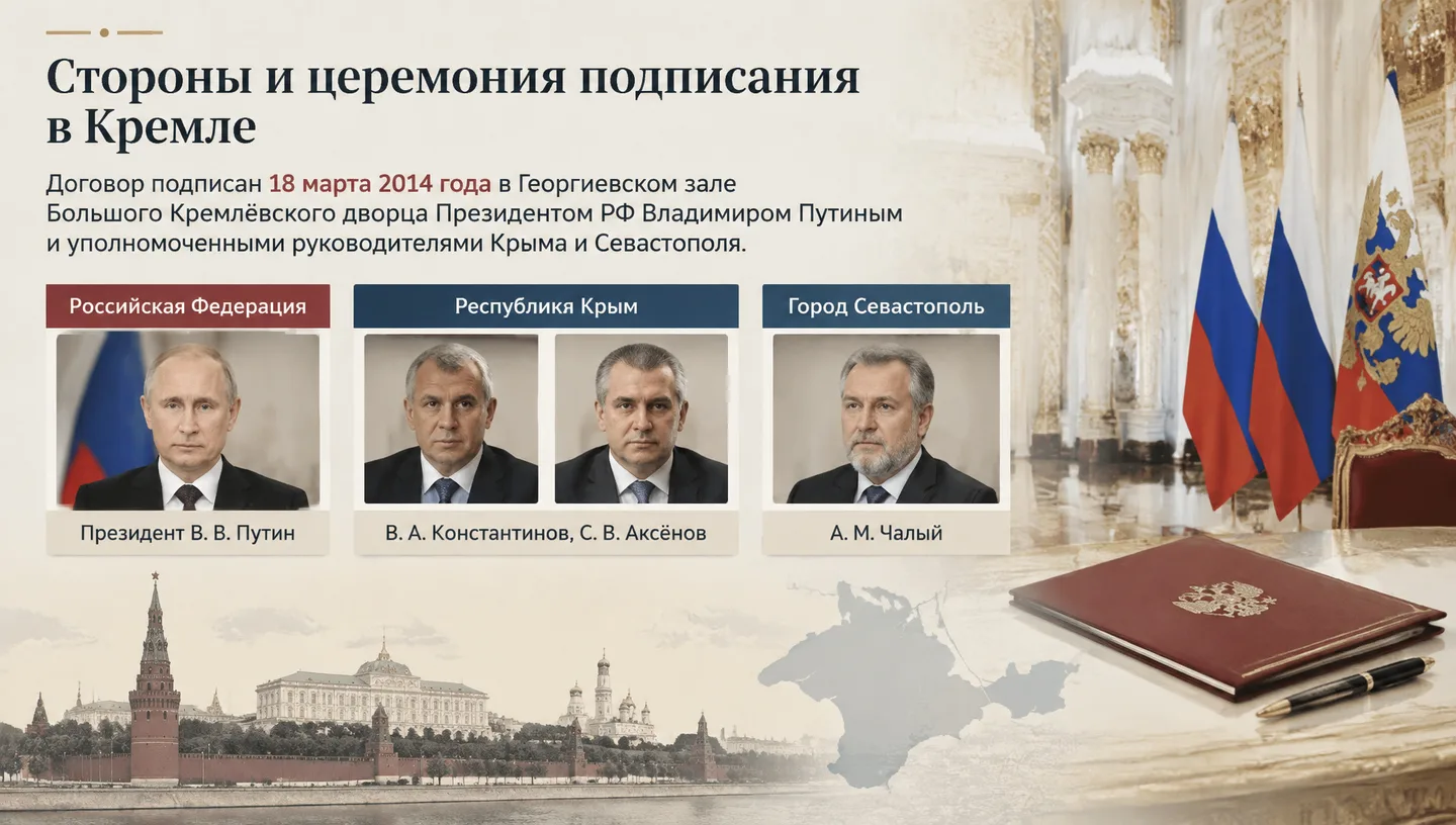 Стороны и церемония подписания в Кремле