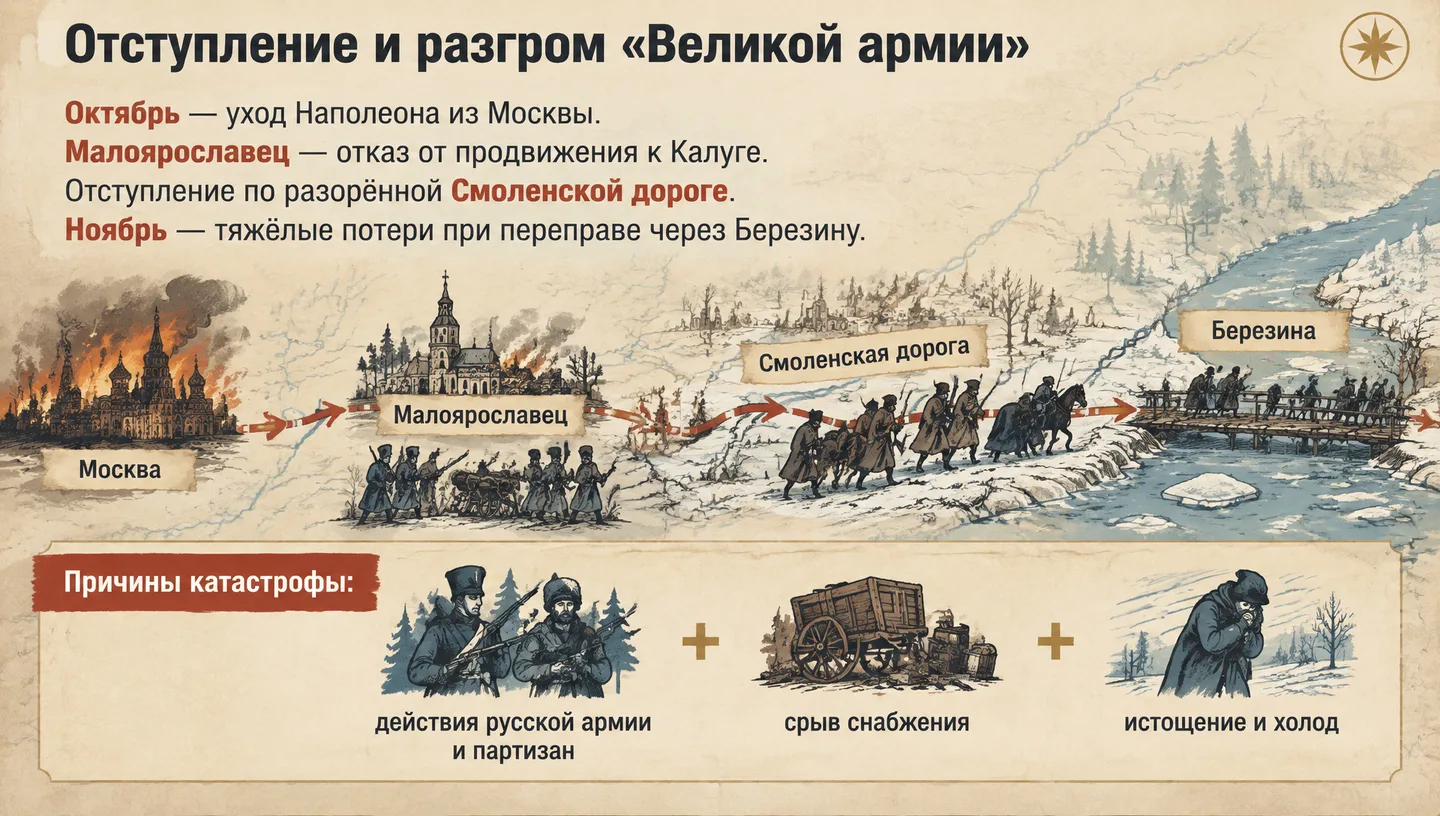 Отступление и разгром «Великой армии»