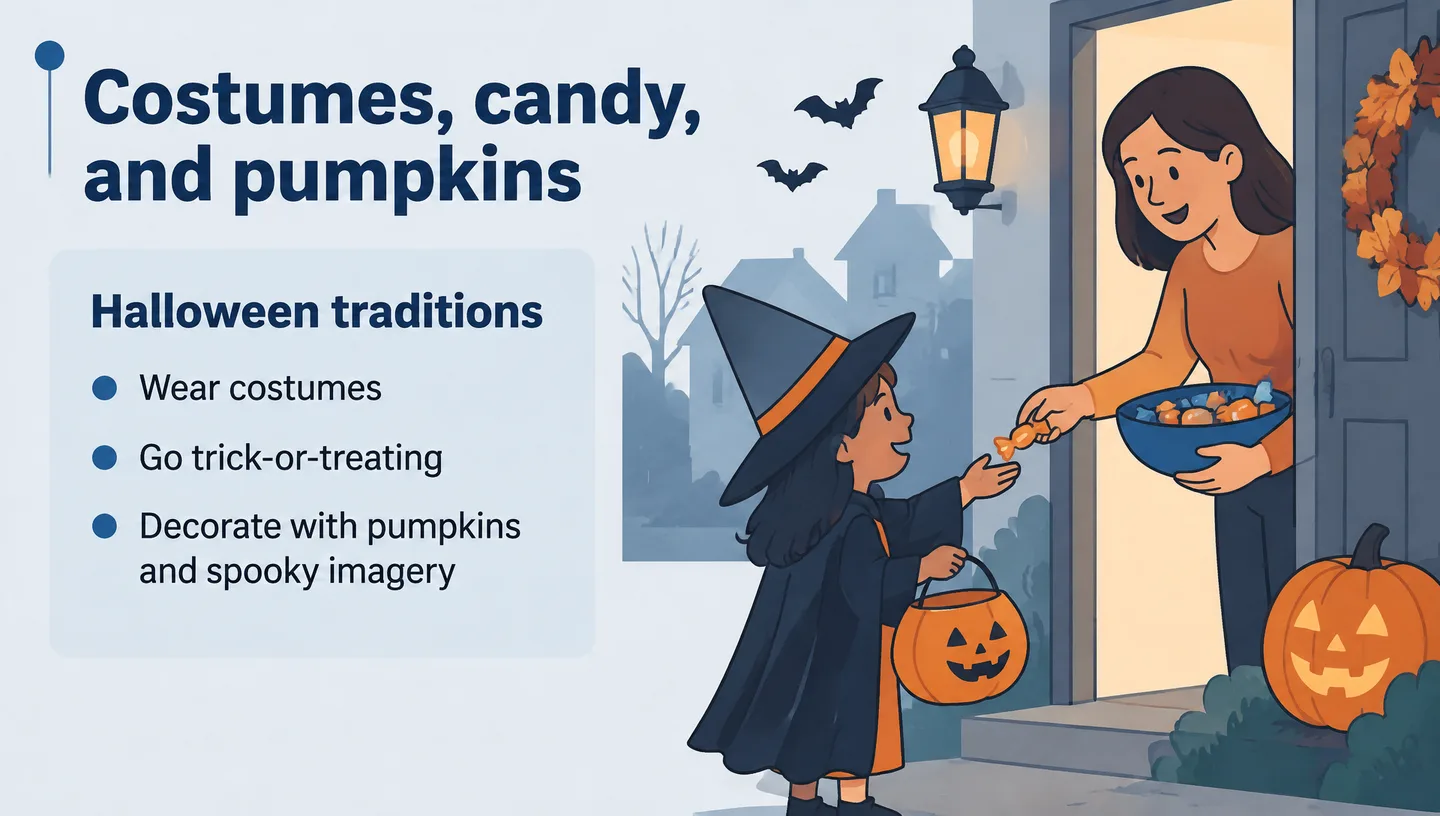 Costumes, candy, and pumpkins