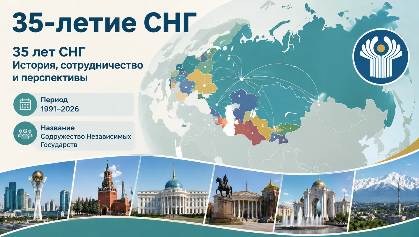 Первый слайд: 35-летие СНГ