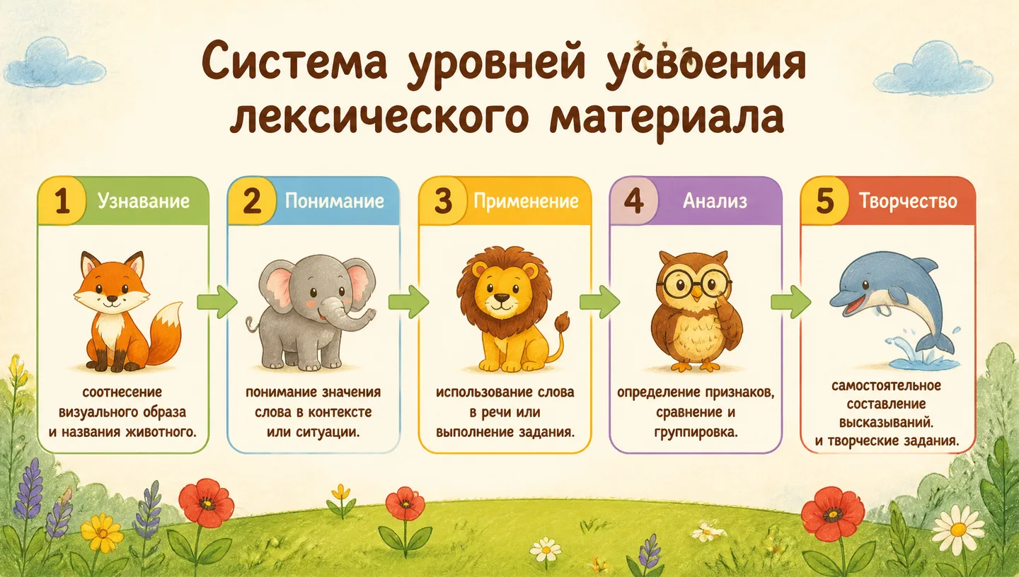 Система уровней усвоения лексического материала