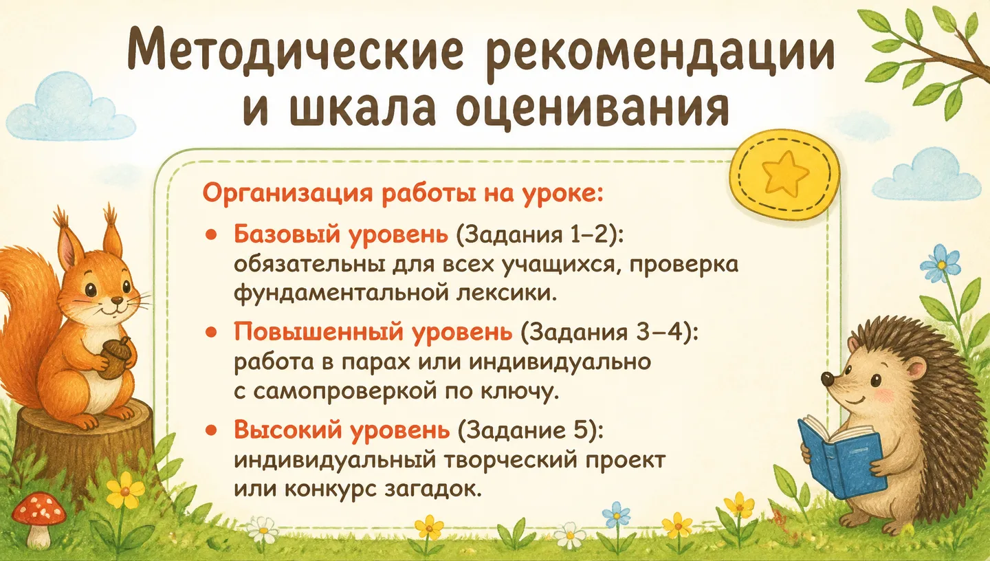 Методические рекомендации и шкала оценивания
