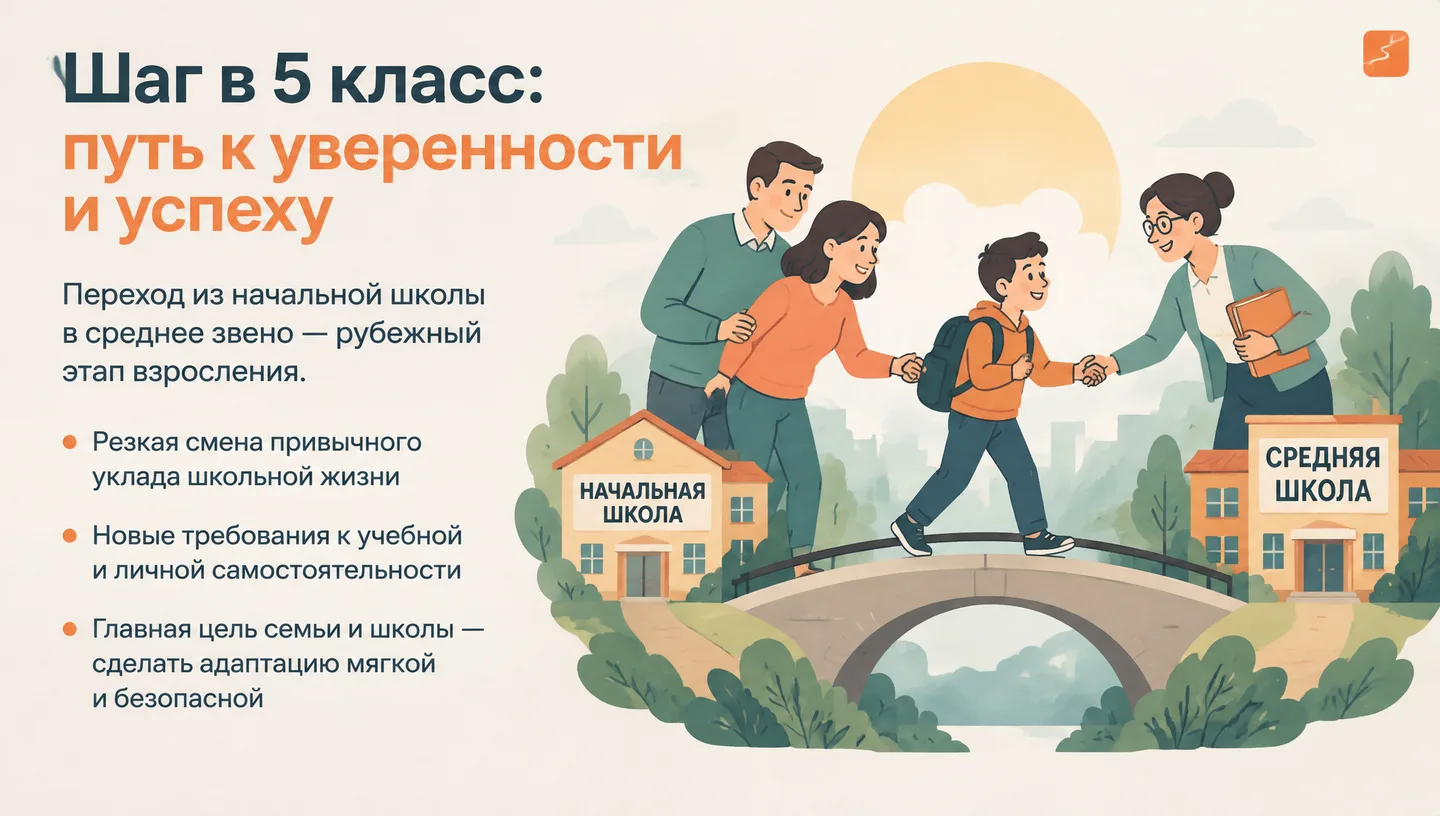 Первый слайд: Шаг в 5 класс: путь к уверенности и успеху