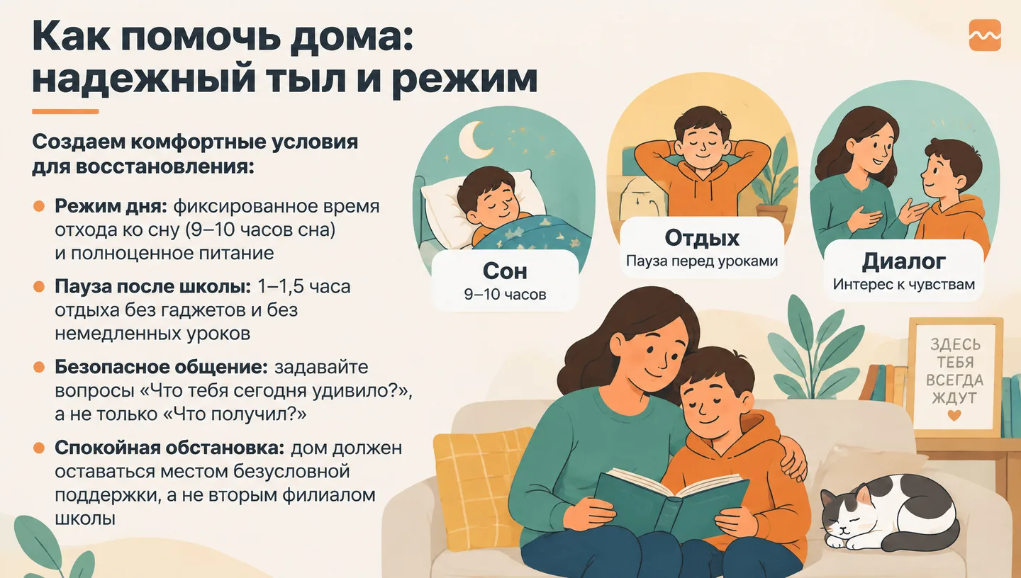 Как помочь дома: надежный тыл и режим