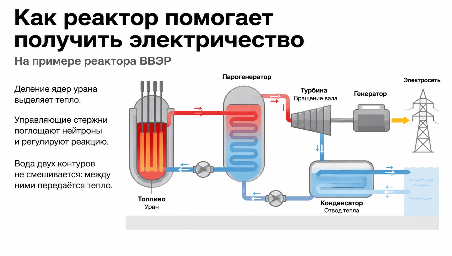 Как реактор помогает получить электричество