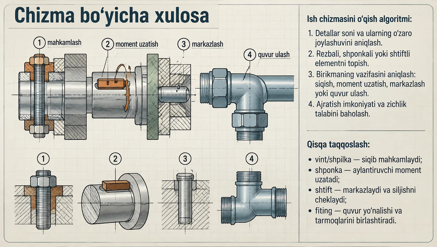 Chizma bo‘yicha xulosa