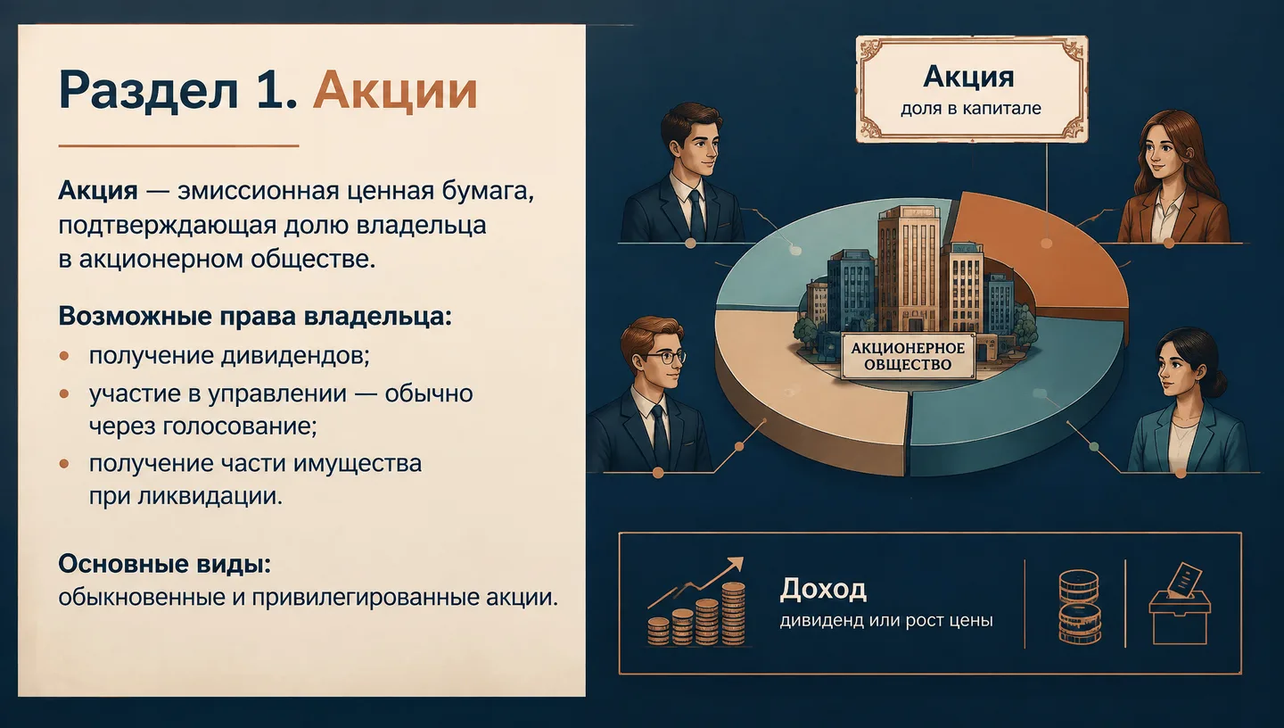 Раздел 1. Акции