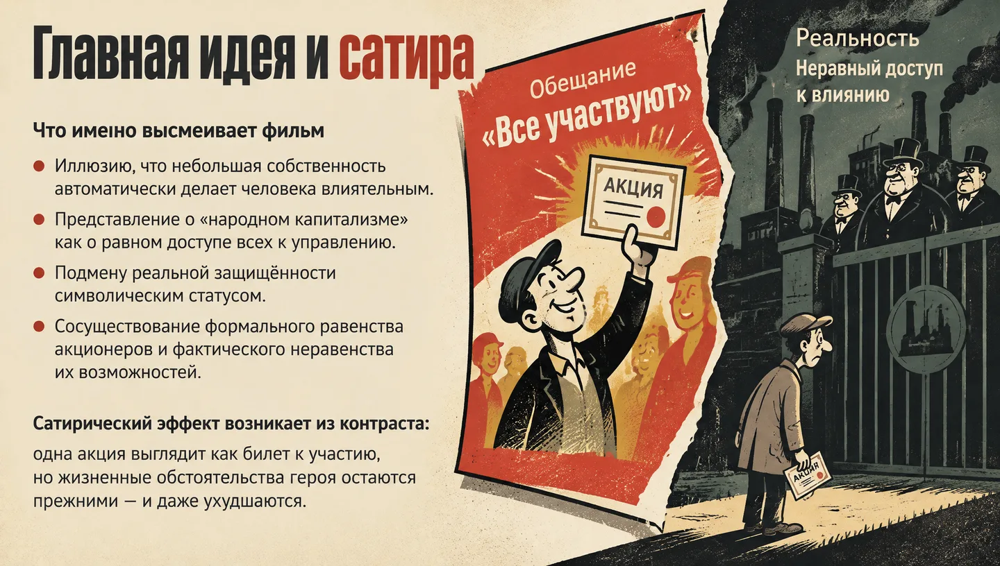 Главная идея и сатира