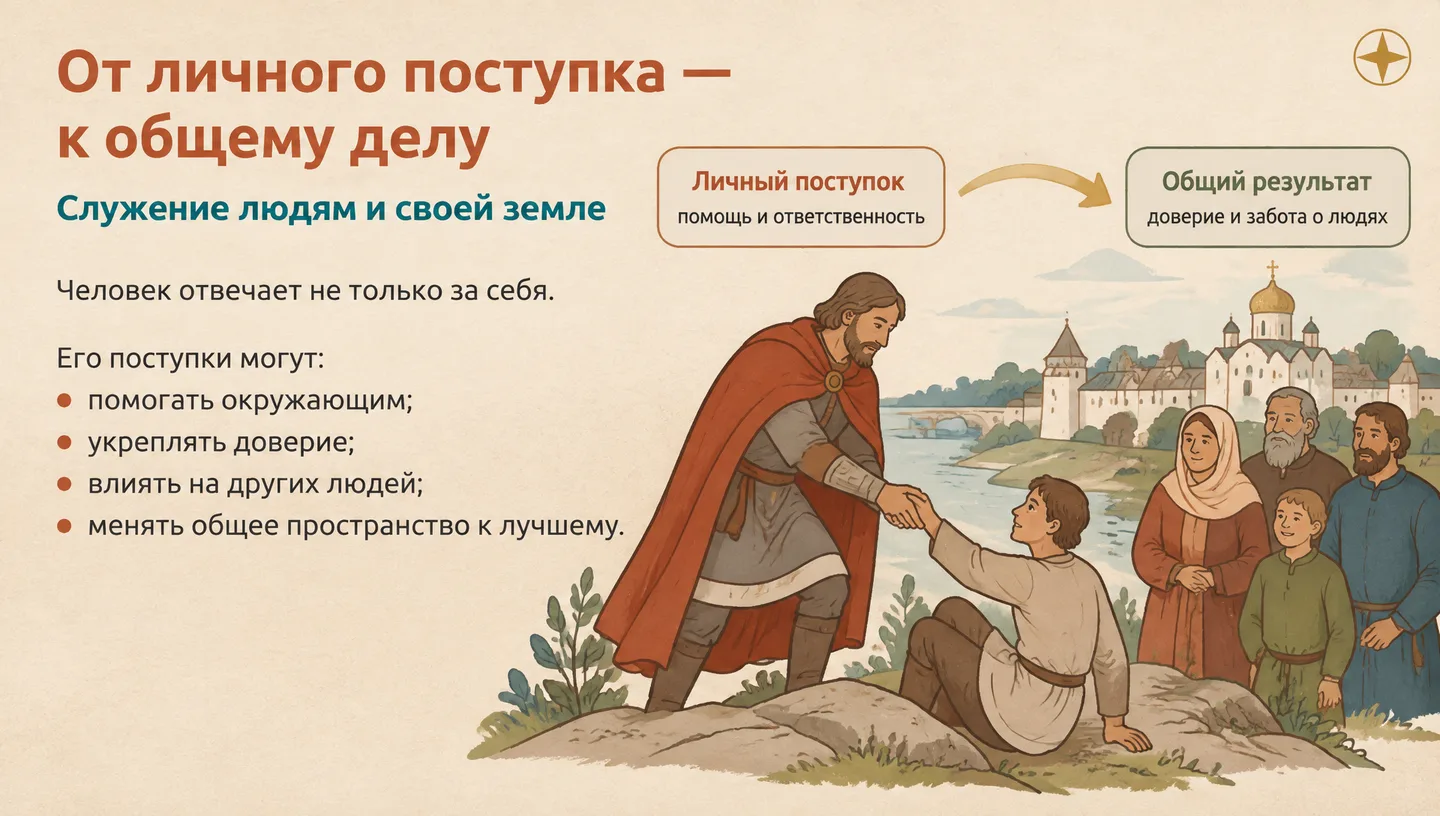 От личного поступка — к общему делу