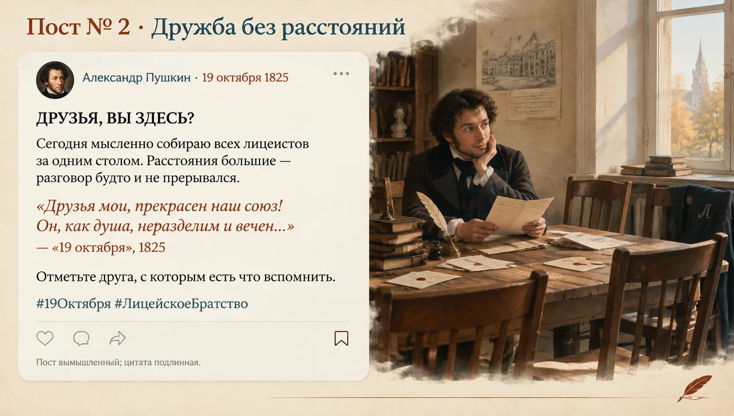 Пост № 2 · Дружба без расстояний
