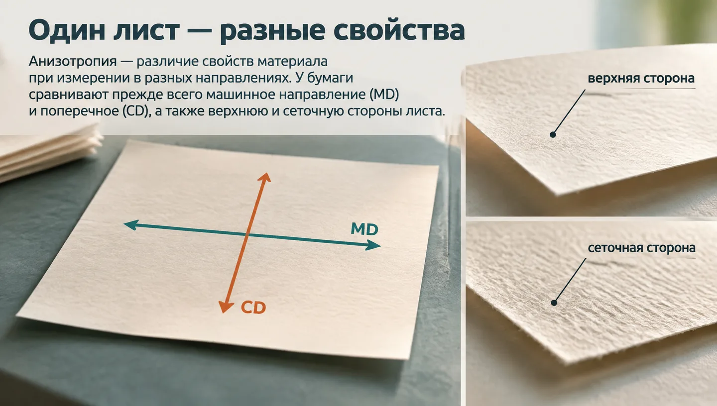 Один лист — разные свойства