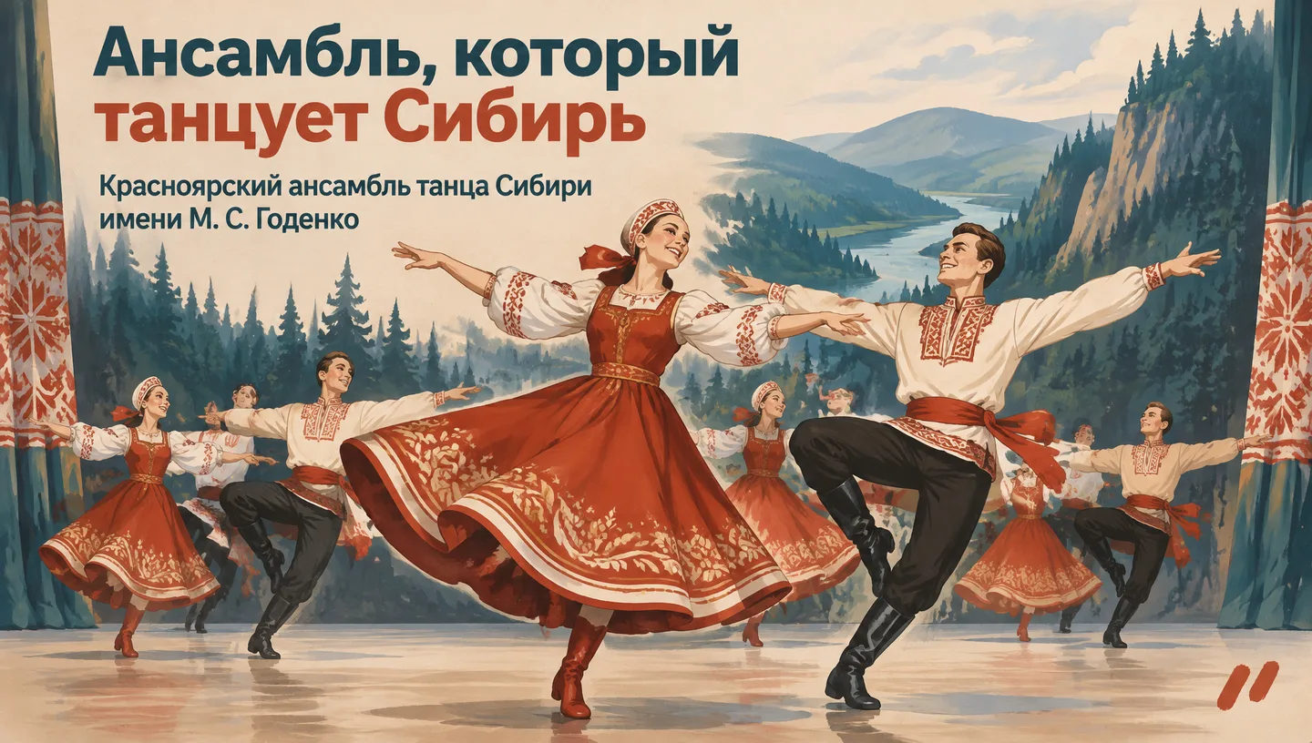 Первый слайд: Ансамбль, который танцует Сибирь