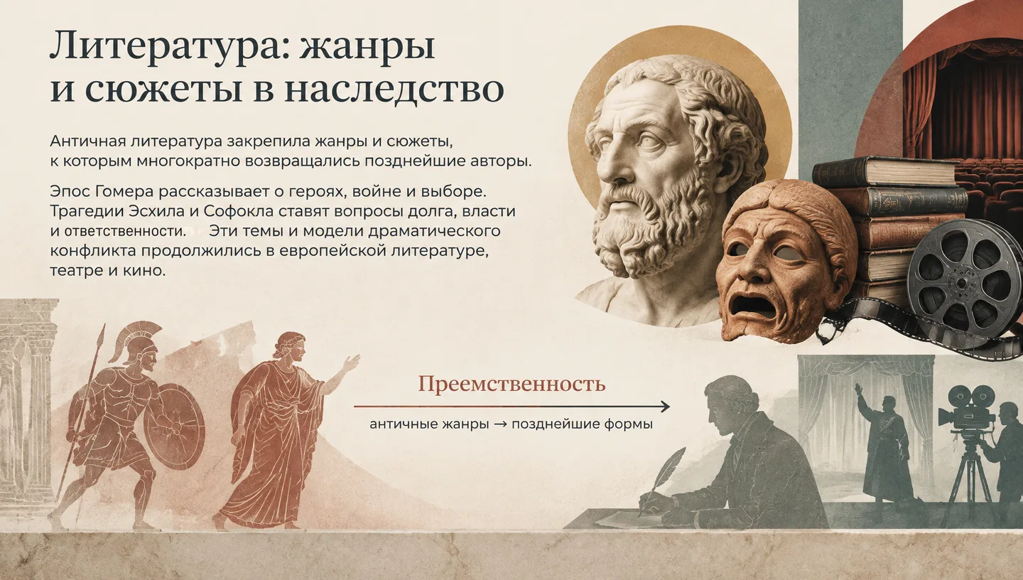 Литература: жанры и сюжеты в наследство