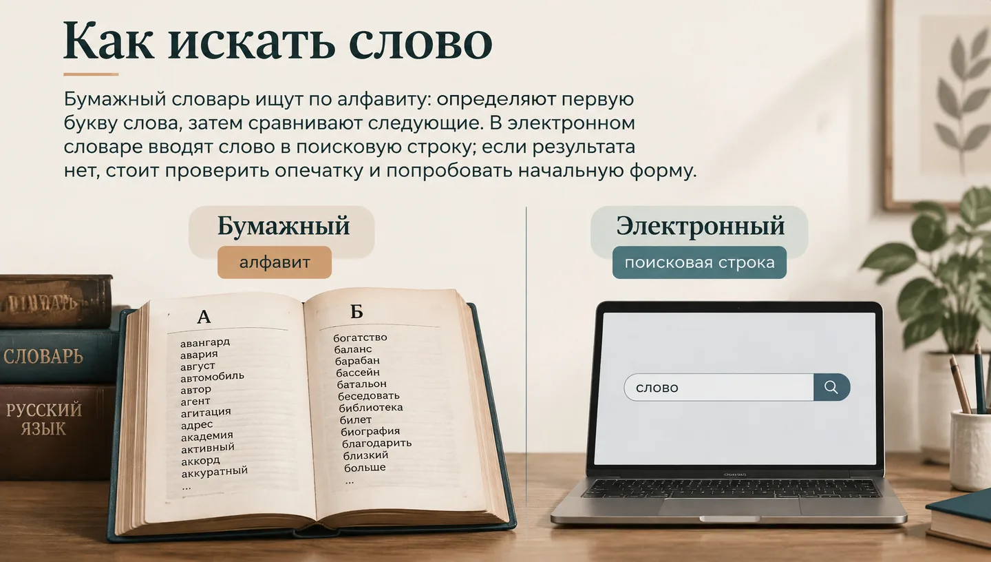 Как искать слово