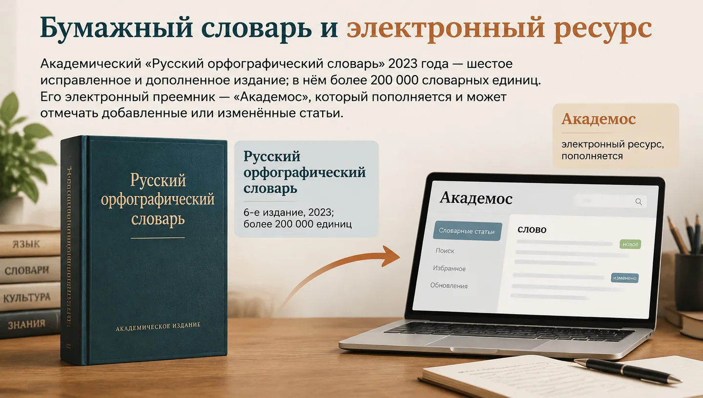 Бумажный словарь и электронный ресурс