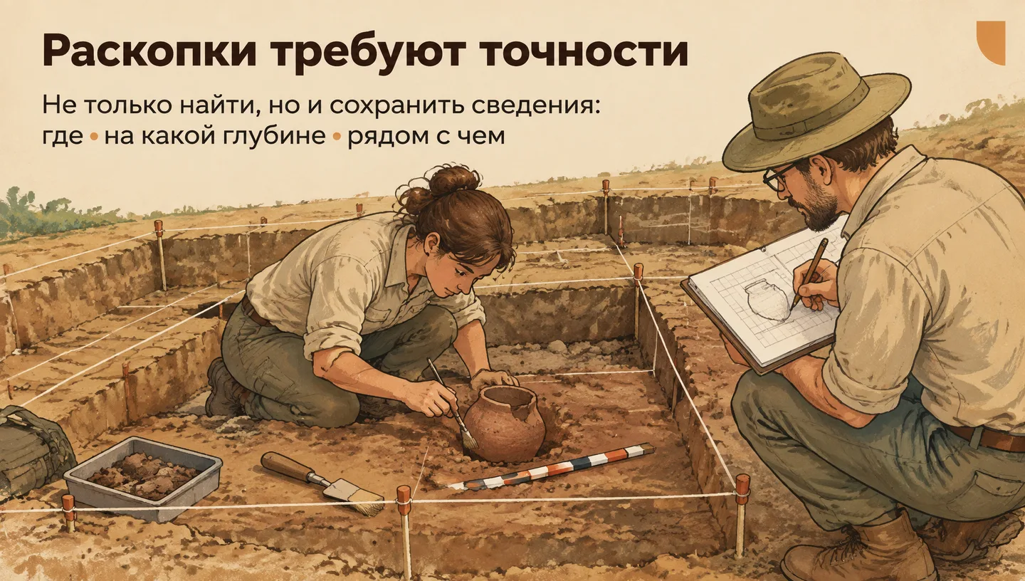 Раскопки требуют точности