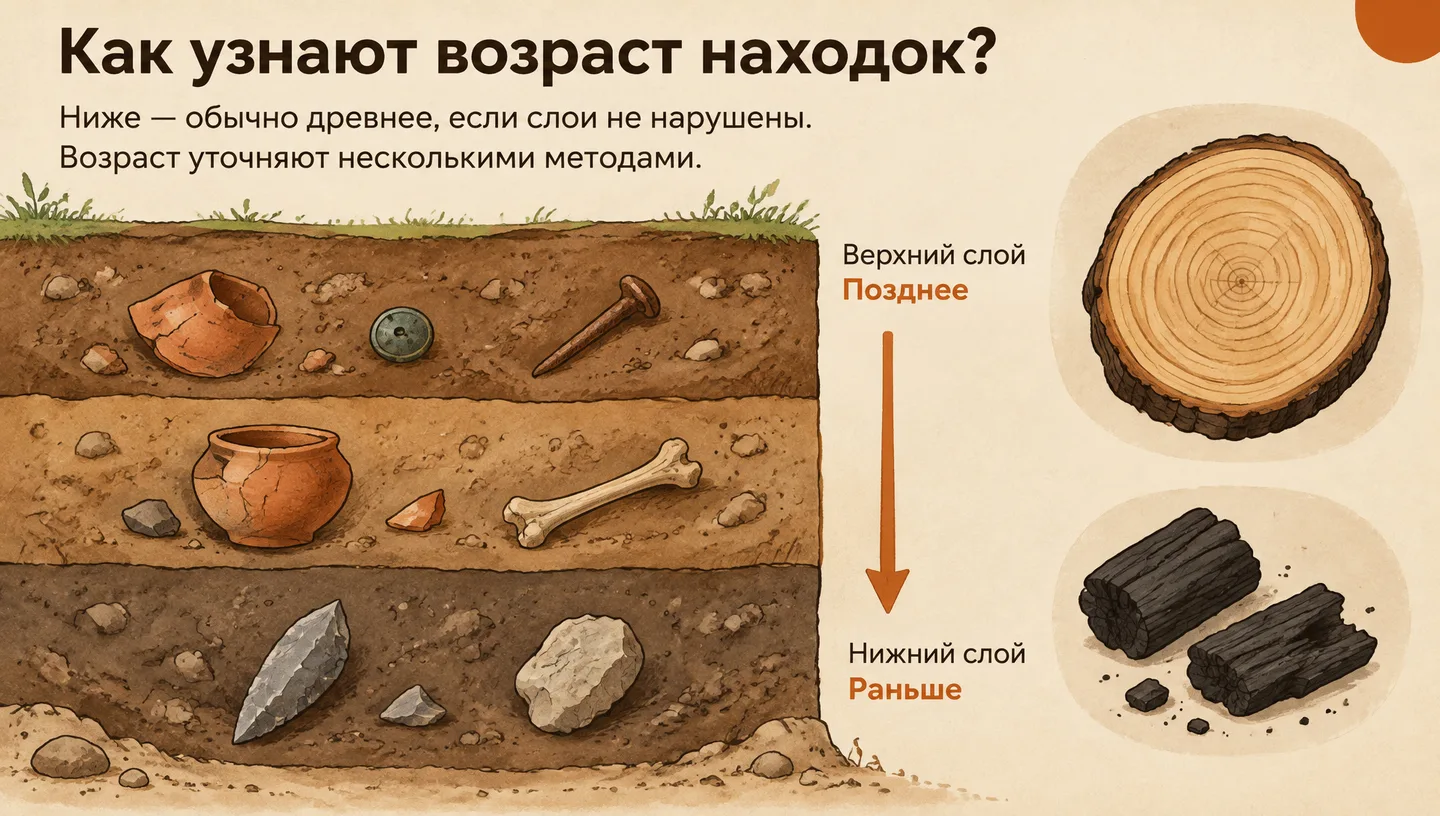 Как узнают возраст находок?
