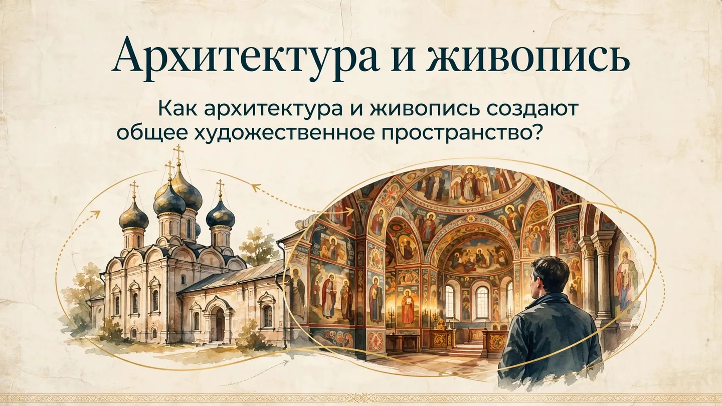 Первый слайд: Архитектура и живопись