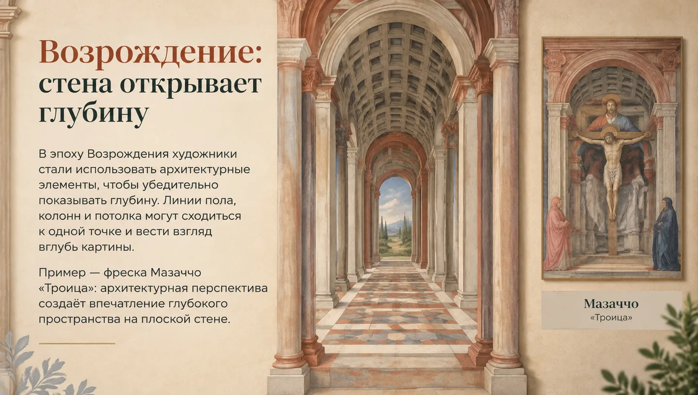 Возрождение: стена открывает глубину