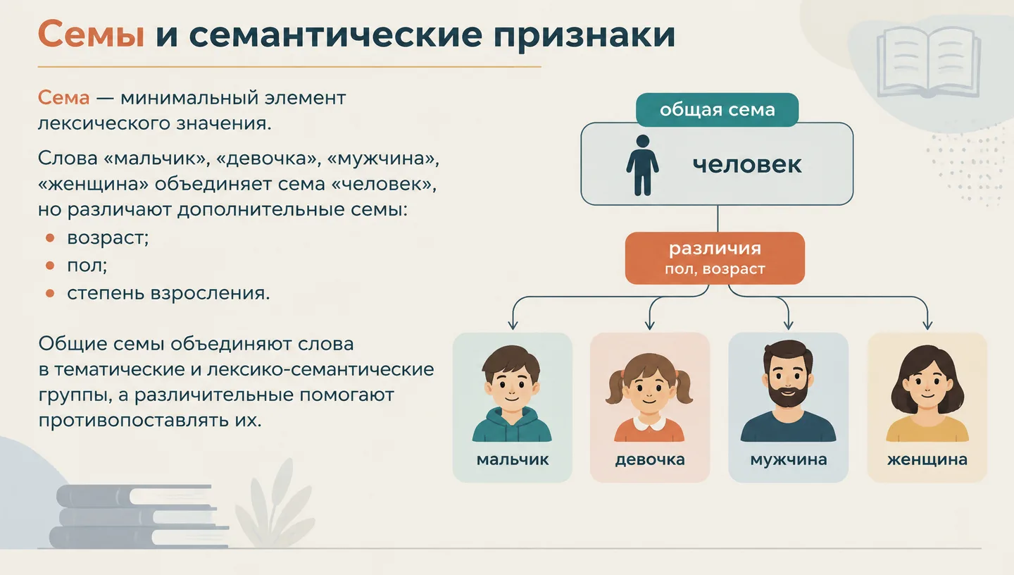 Семы и семантические признаки