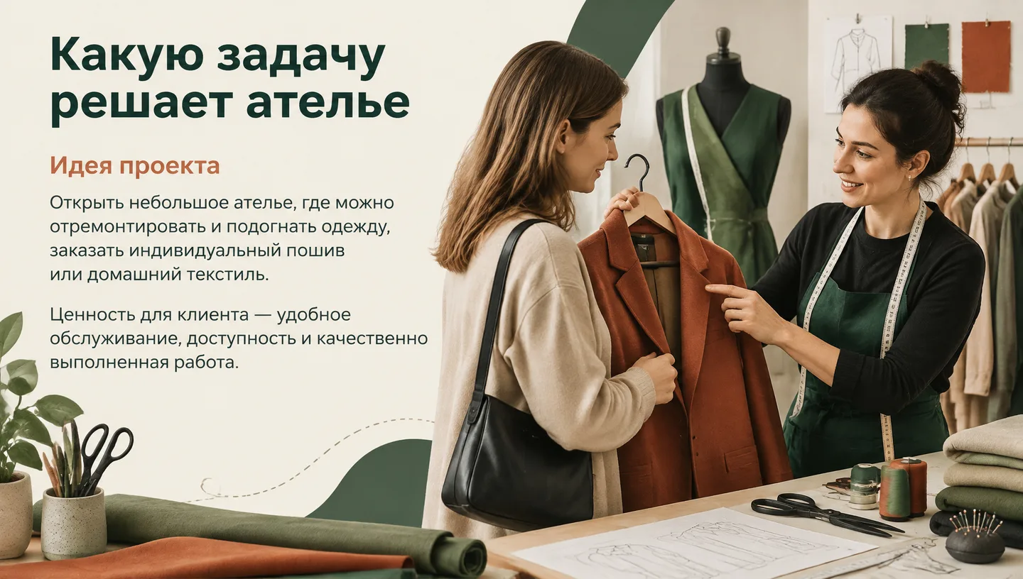 Какую задачу решает ателье