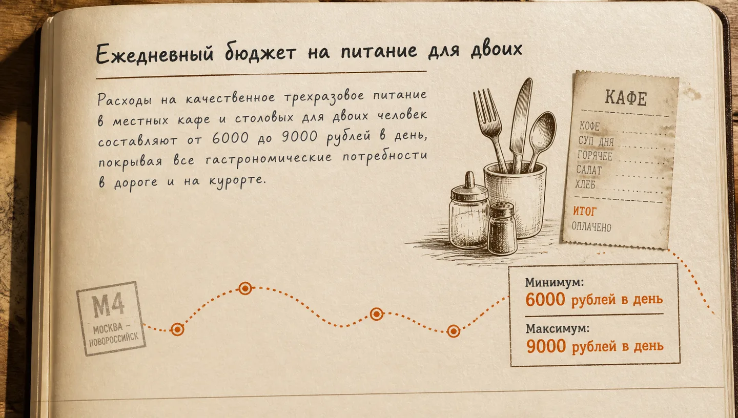 Ежедневный бюджет на питание для двоих