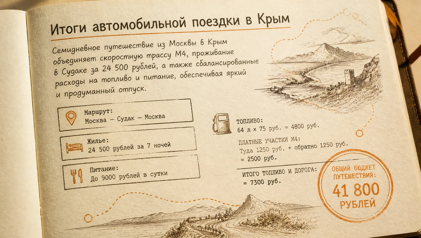 Итоги автомобильной поездки в Крым