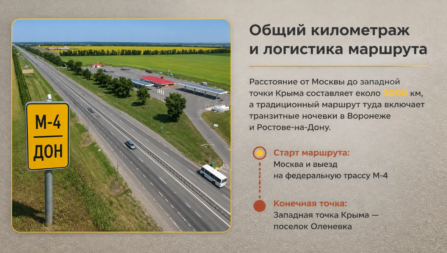 Общий километраж и логистика маршрута