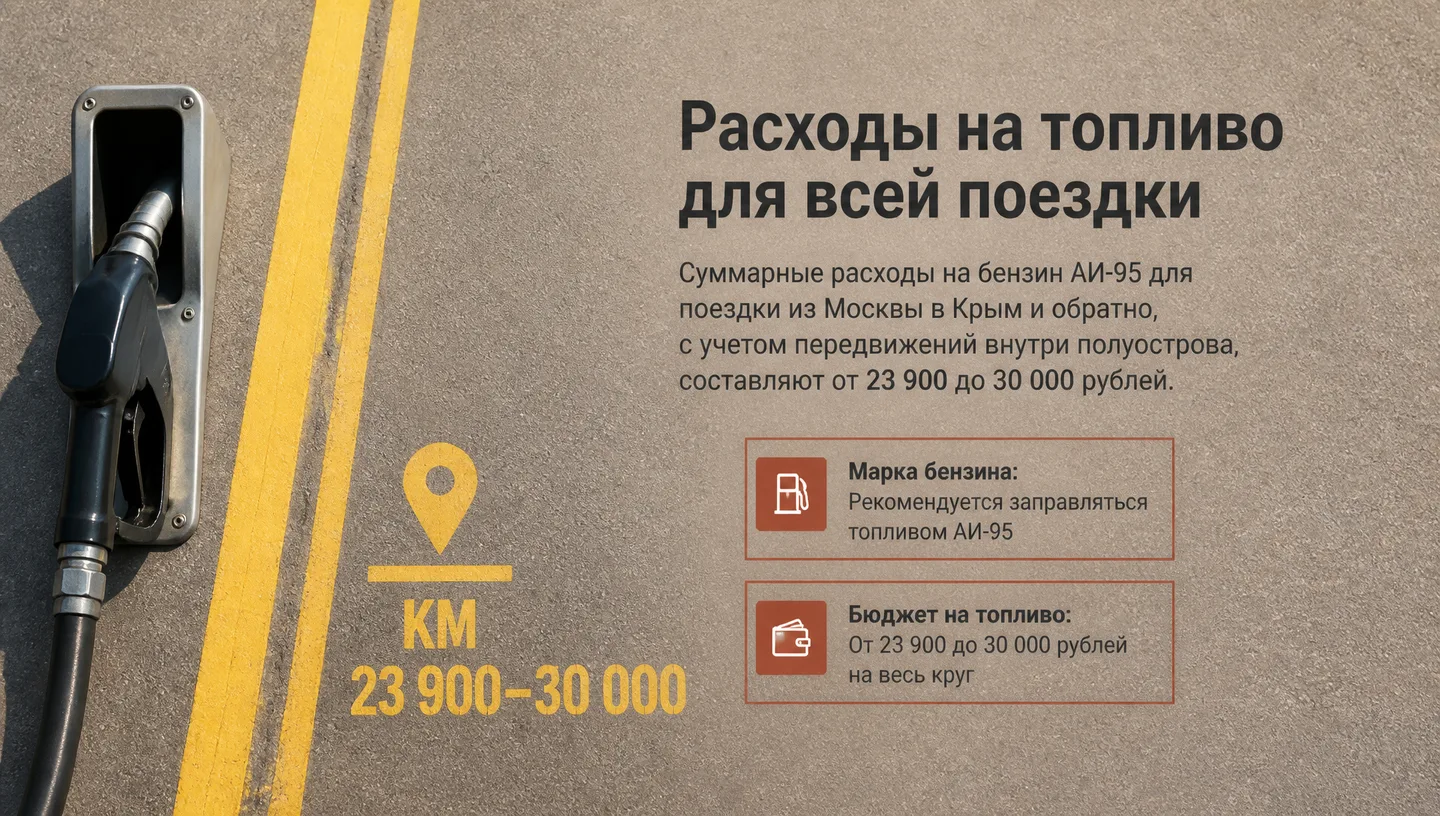 Расходы на топливо для всей поездки