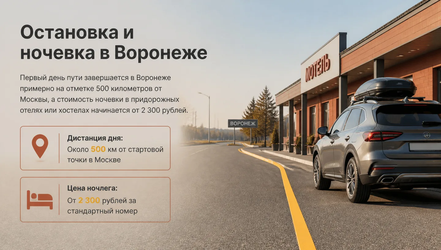 Остановка и ночевка в Воронеже