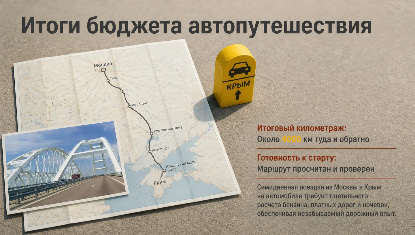 Итоги бюджета автопутешествия