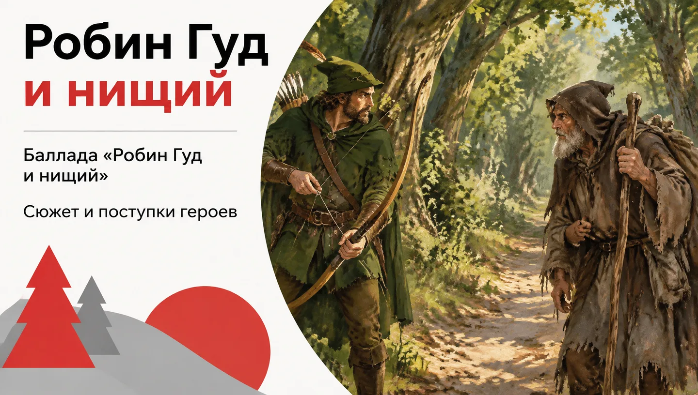 Первый слайд: Робин Гуд и нищий