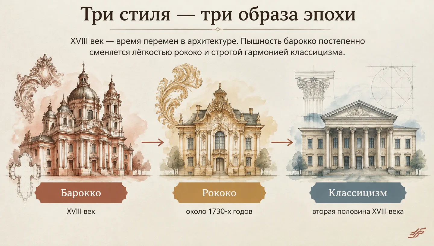 Три стиля — три образа эпохи
