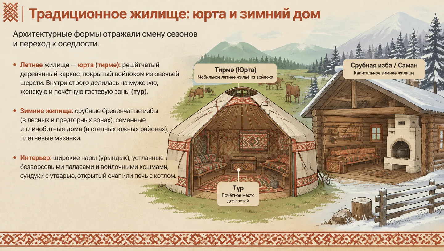 Традиционное жилище: юрта и зимний дом