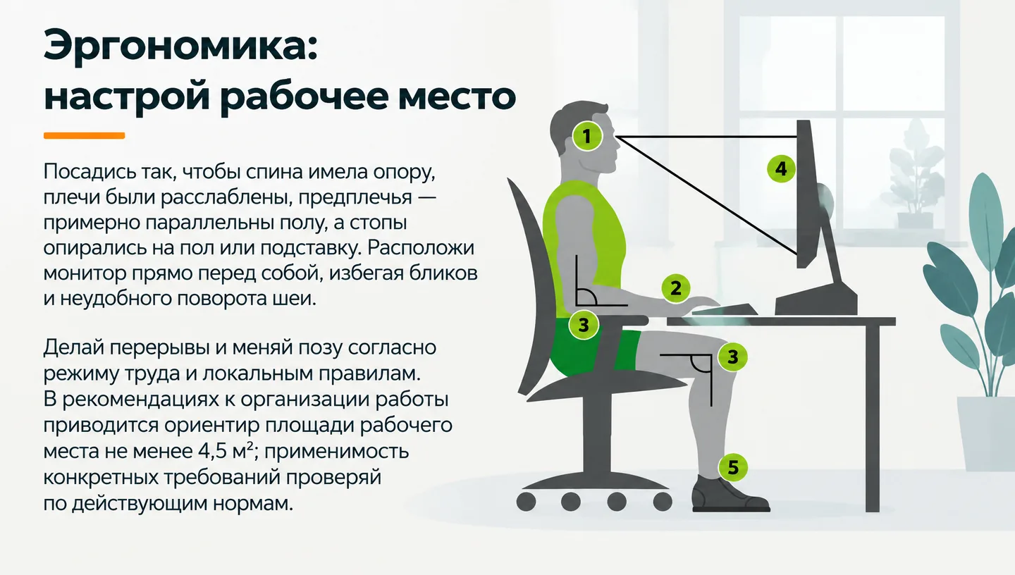 Эргономика: настрой рабочее место