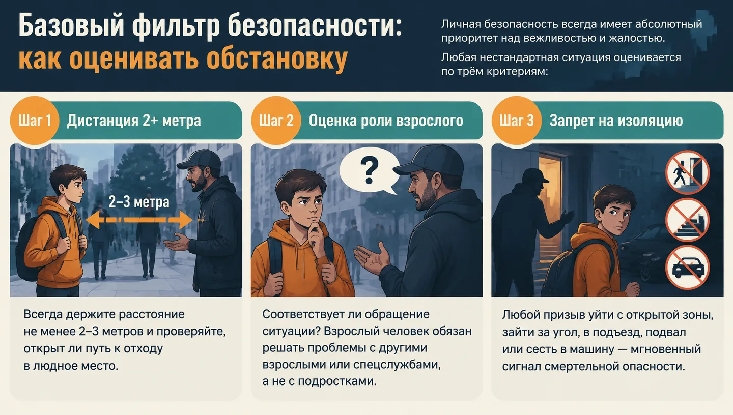 Базовый фильтр безопасности: как оценивать обстановку