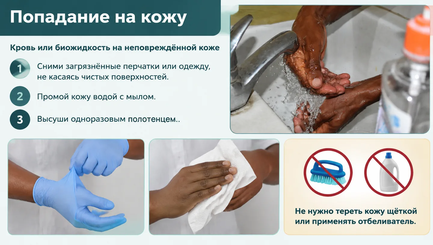 Попадание на кожу