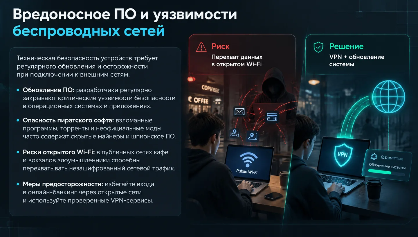 Вредоносное ПО и уязвимости беспроводных сетей