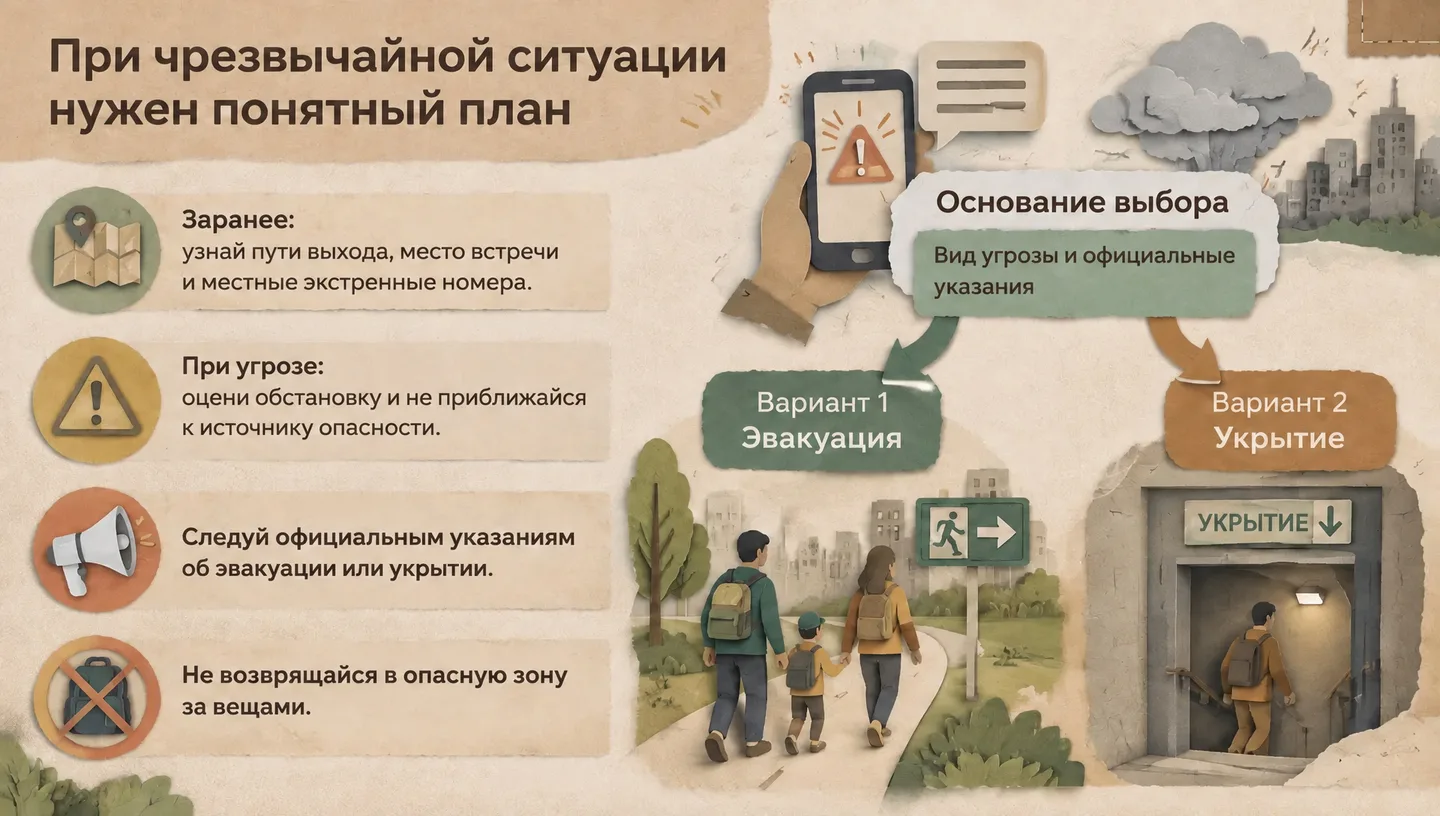 При чрезвычайной ситуации нужен понятный план