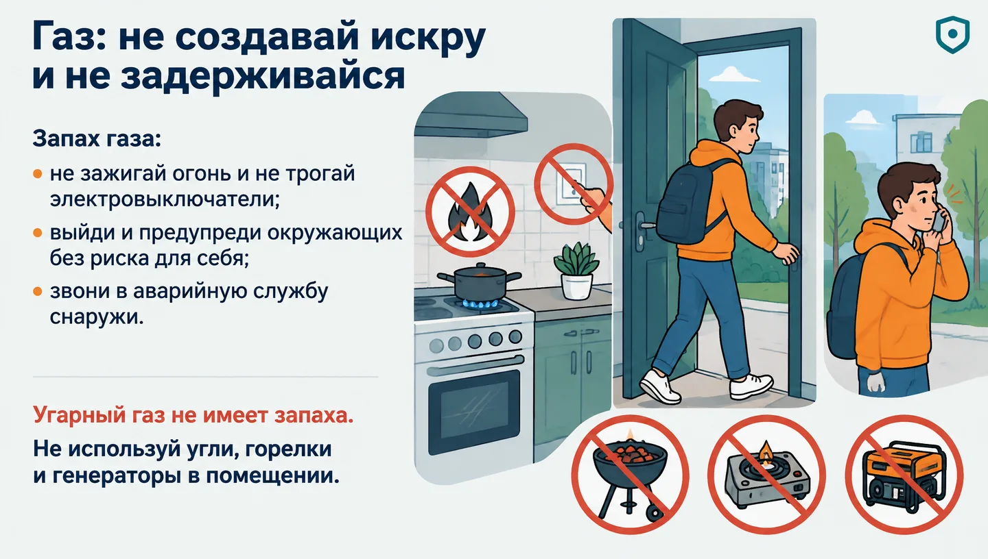 Газ: не создавай искру и не задерживайся
