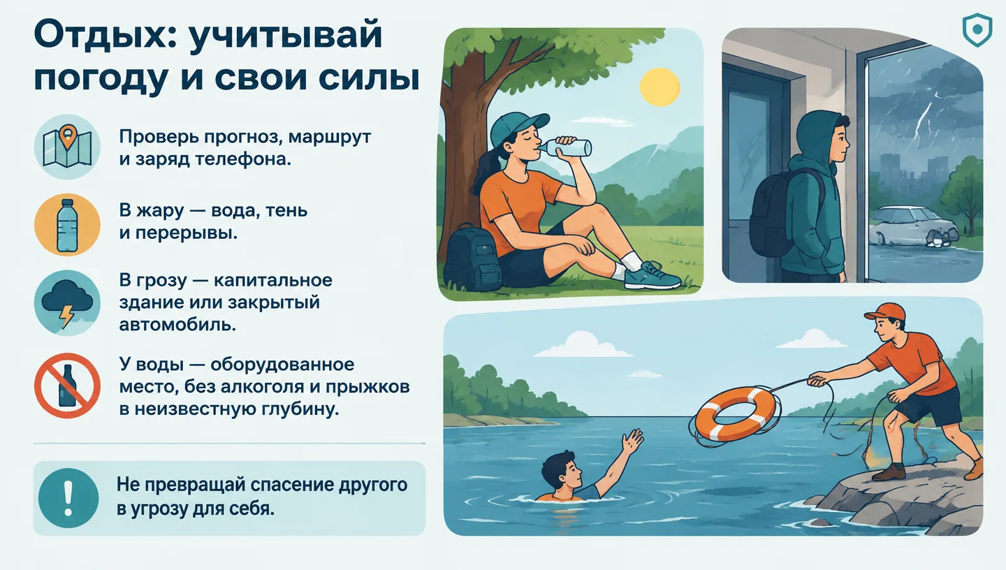Отдых: учитывай погоду и свои силы