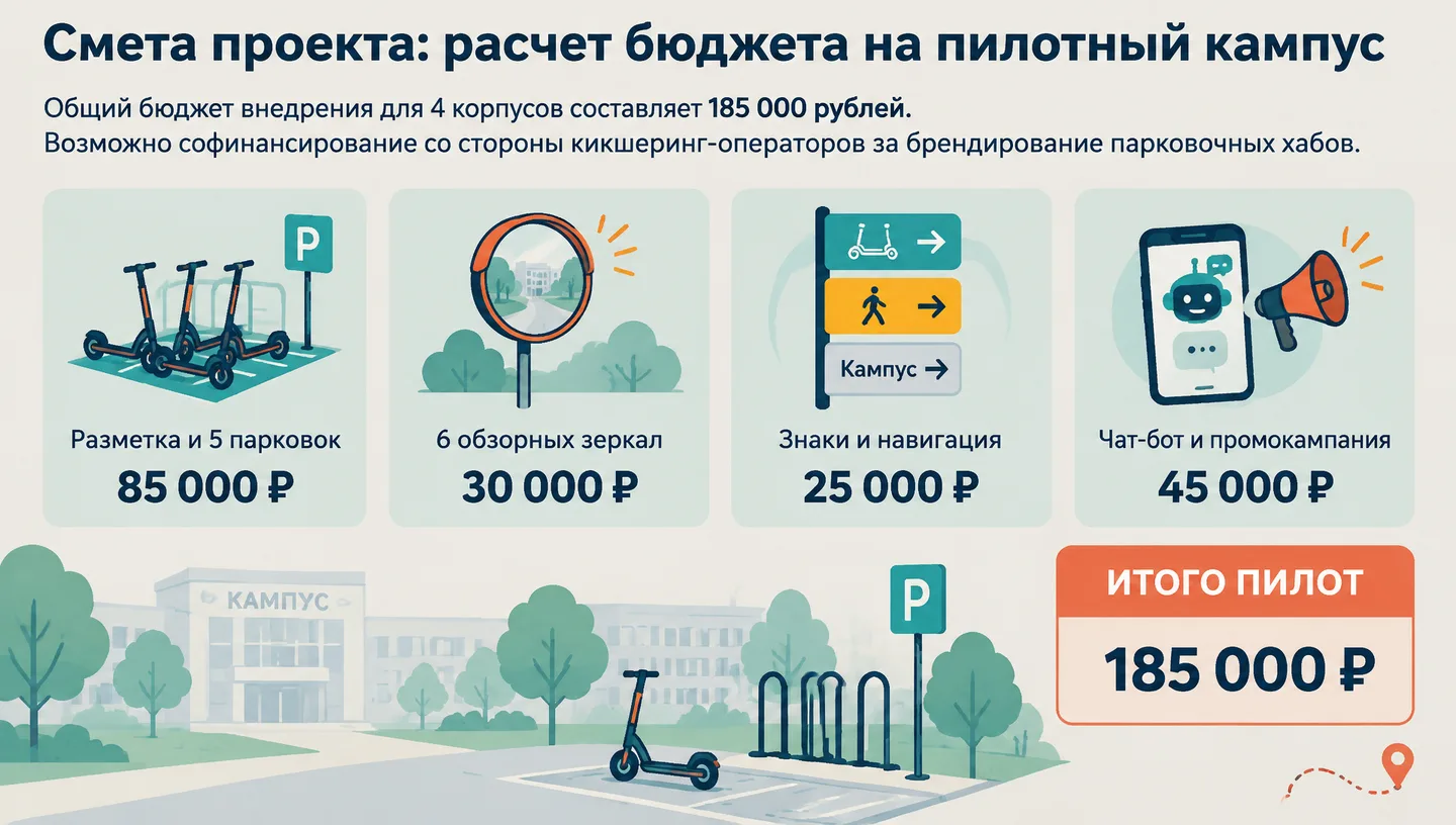 Смета проекта: расчет бюджета на пилотный кампус