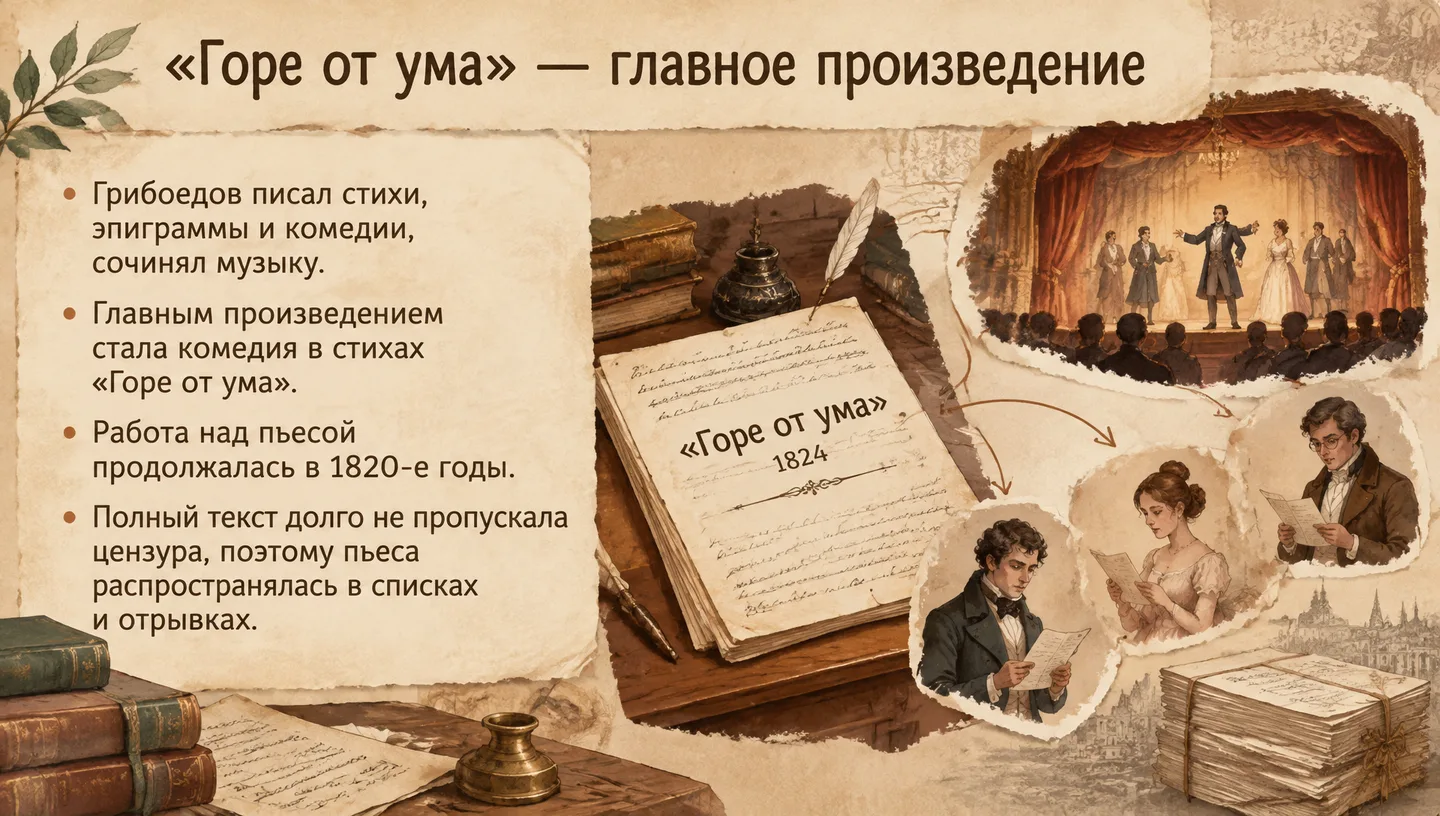 «Горе от ума» — главное произведение