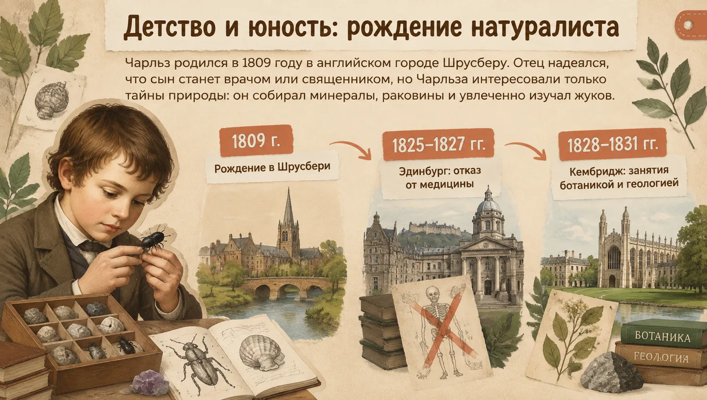 Детство и юность: рождение натуралиста