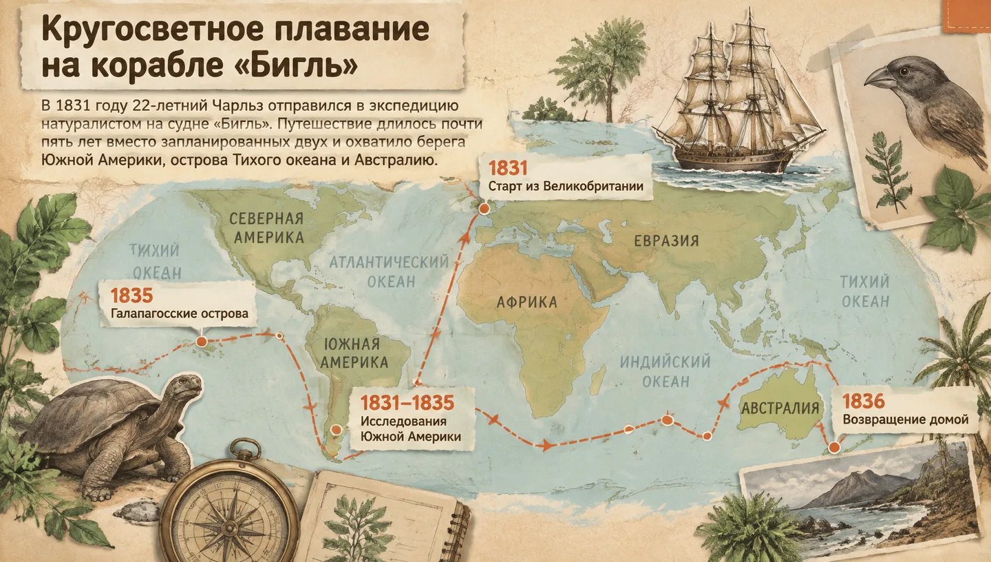 Кругосветное плавание на корабле «Бигль»