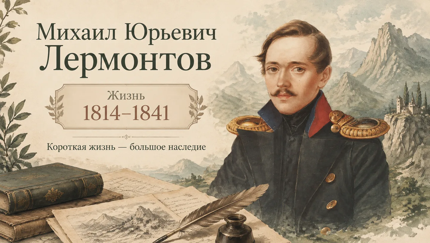 Первый слайд: Михаил Юрьевич Лермонтов
