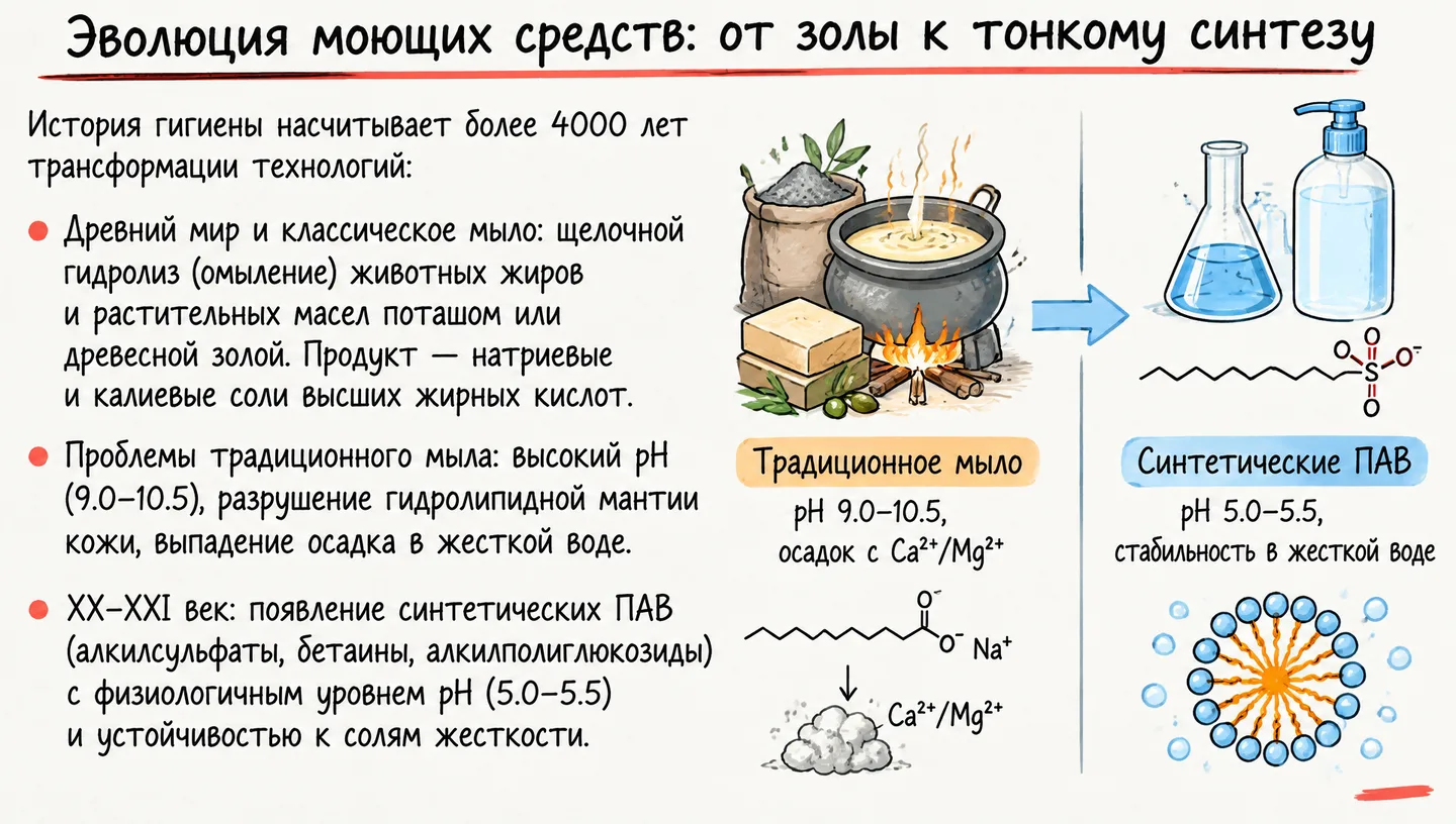 Эволюция моющих средств: от золы к тонкому синтезу