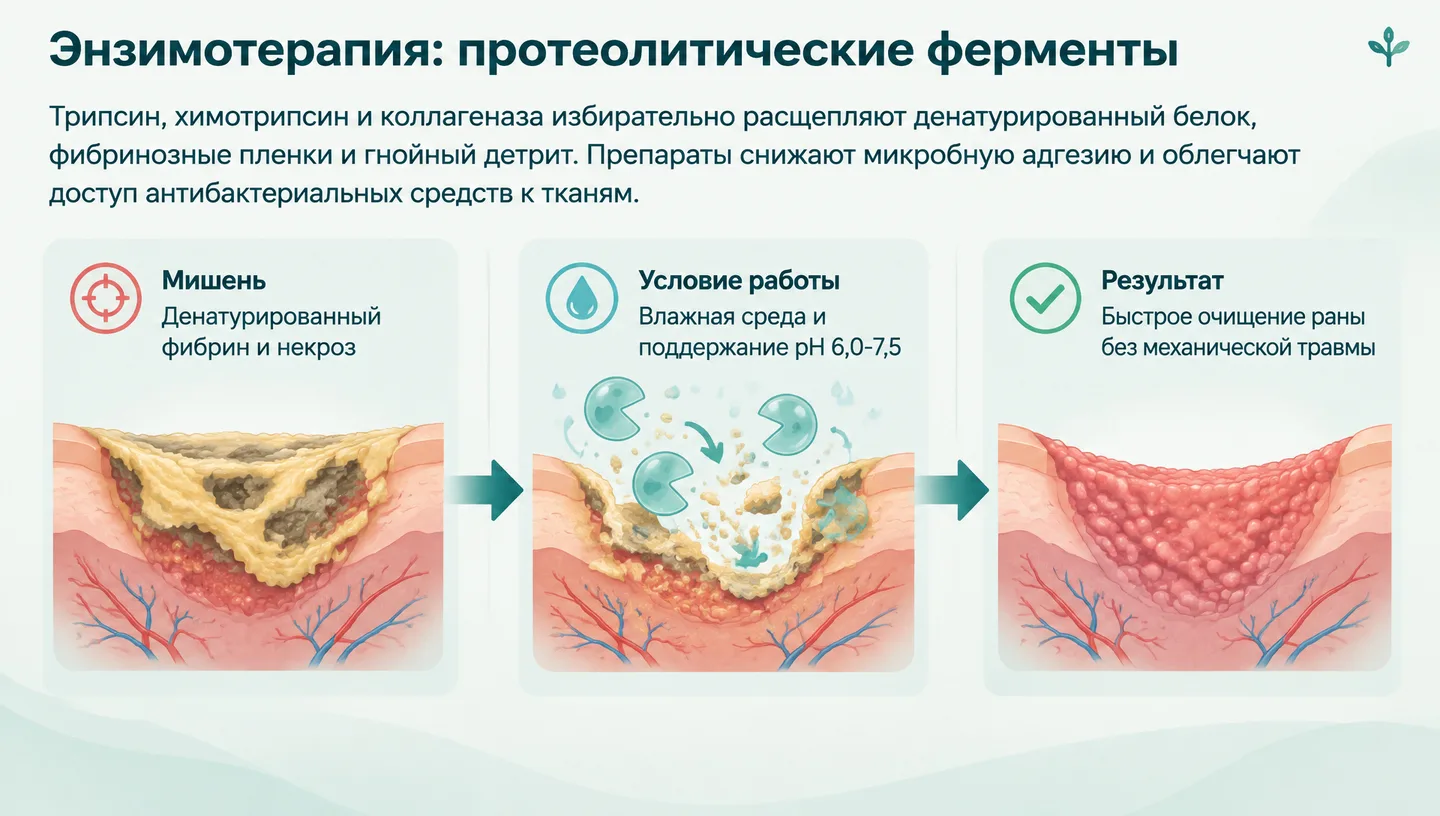 Энзимотерапия: протеолитические ферменты