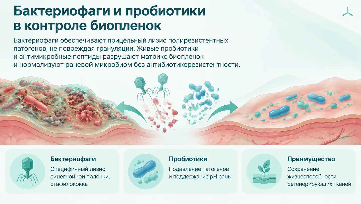 Бактериофаги и пробиотики в контроле биопленок